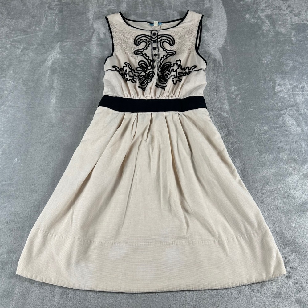 Anthropologie Leifnotes Open Air Theater Dress Women 0 Cream Bla Boho Whimsigoth